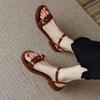 Fashion Summer Outdoor Black Vintage Luxury Woman Shoes Wholesale Designer Comfort On Sale 2025 Trend Asian Size Korea Sandals for Women