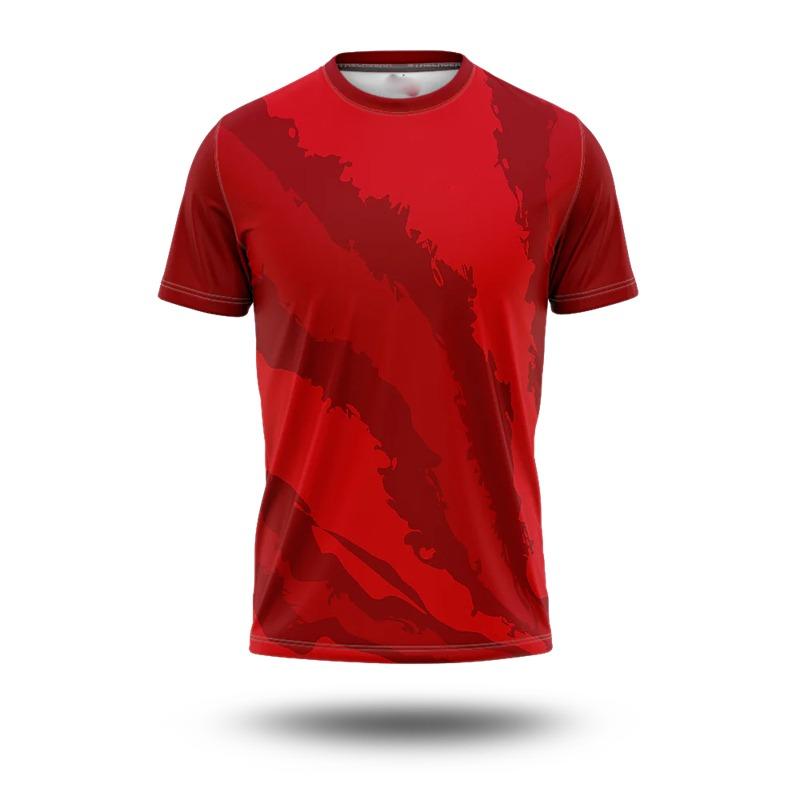 3D Printed Camouflage Quick-drying Breathable Men's T-shirt, Fitness Outdoor Tactical Casual Sports Loose Training Team Uniform