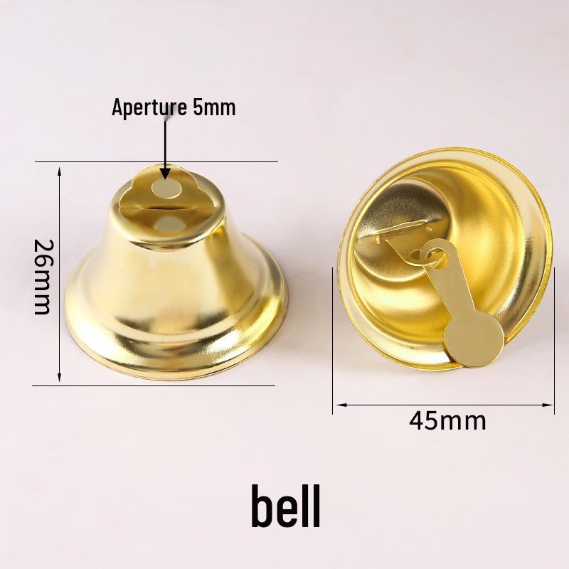 Retro Handmade Gold Christmas Trumpet Bells DIY Ornaments Pendant