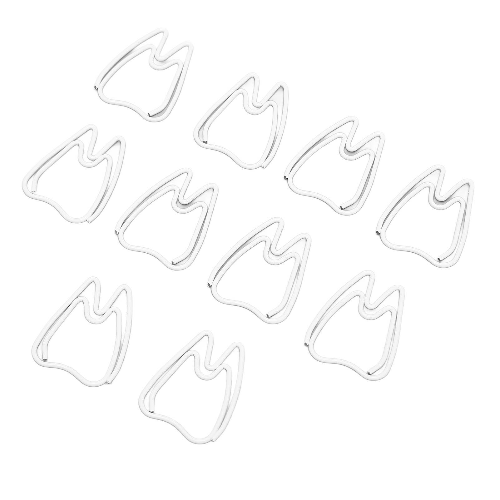 

100pcs Paper Clips Cute Tooth Shape Rustproof Electroplated Metal Small Paper Clips for Office School