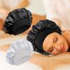 1PC grande cuffia in raso cuffia in seta fascia per capelli per dormire cuffia da notte con elastico morbido fascia grandi cuffie per la cura dei capelli delle donne
