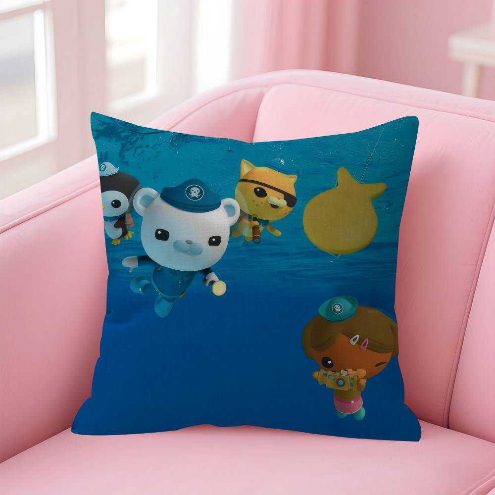 Bblue Octonauts Logo Personalized Pillow Dust Cover Bedroom Kids Party Decoration Pillowcase Birthday Children Gift