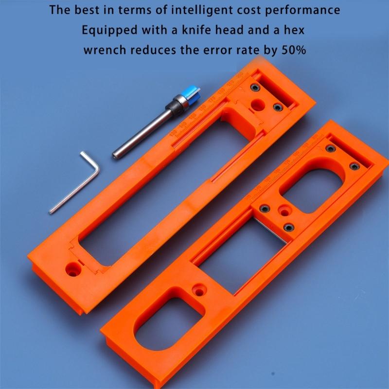 User Friendly Door Hinges Jig Set Portable Zinc Alloy Construction Convenient Accessory for Easy Installations Designs