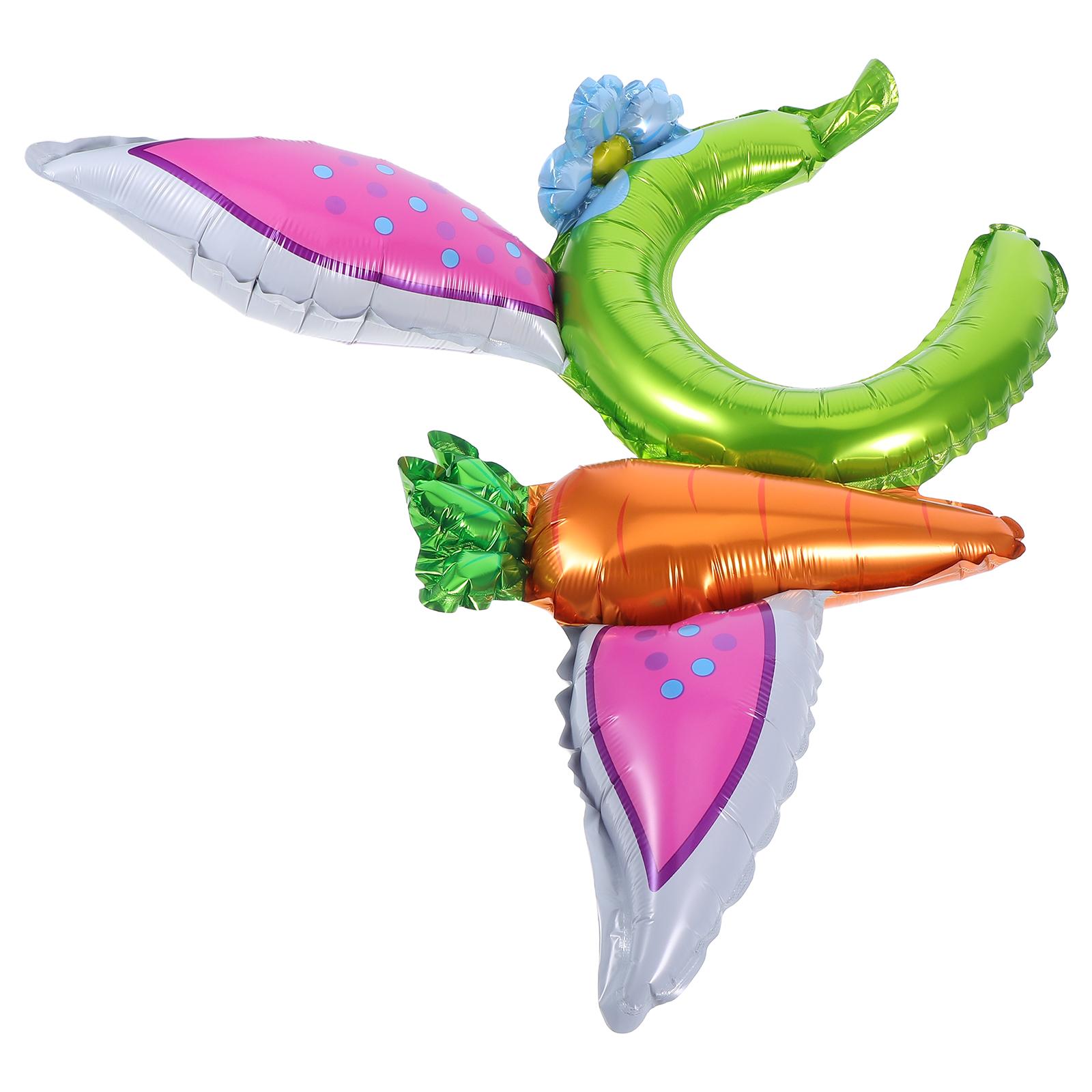 20 Pcs Rabbit Balloon Headdress Easter Ears Headband Party Aluminum Film Headwear зелёный