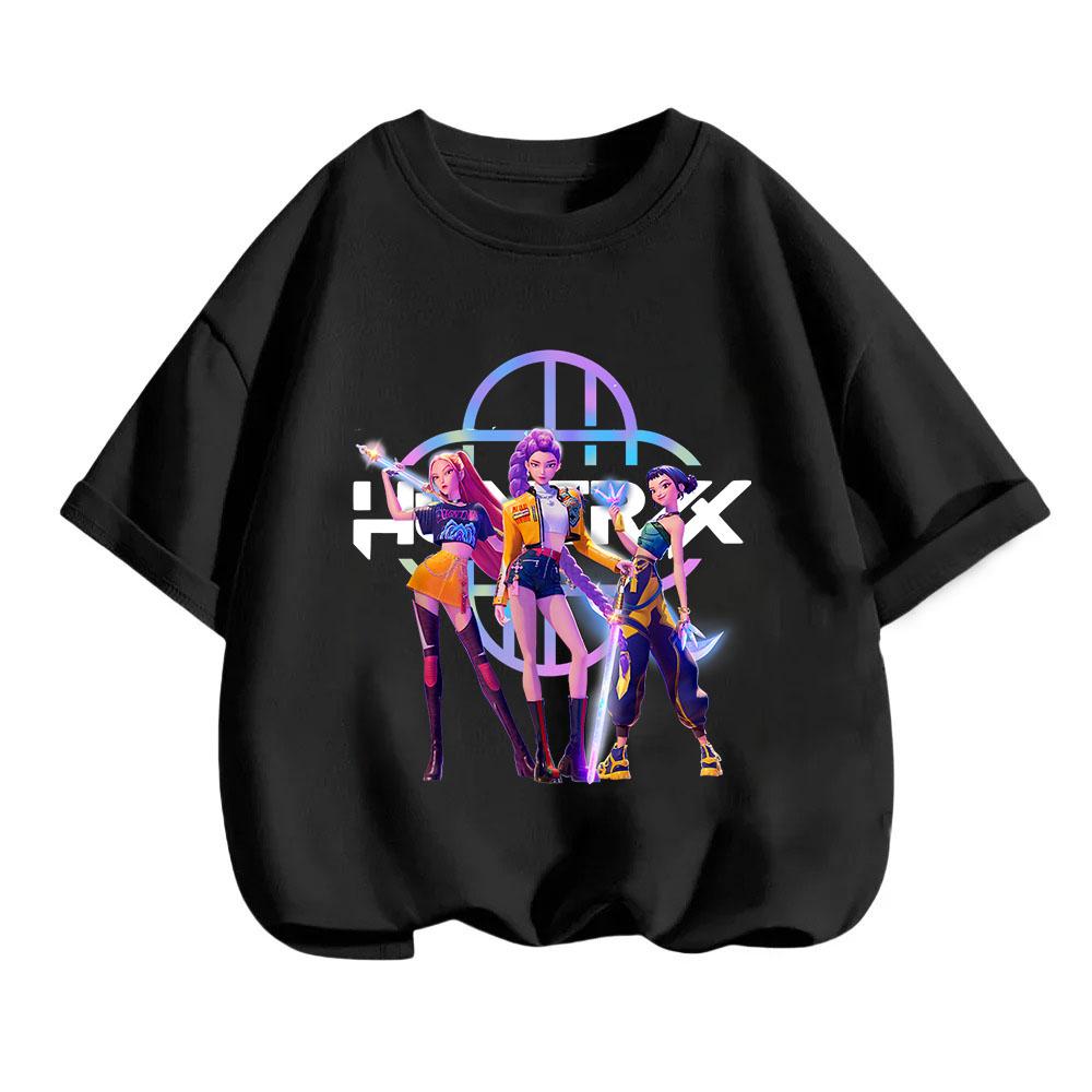 

Kpop Мисливці на Демонів Дитячий Одяг Футболка з Коротким Рукавом Мила Kpop Мисливці на Демонів Тигр Хараджуку Футболка для Хлопчиків Дівчаток 120cm