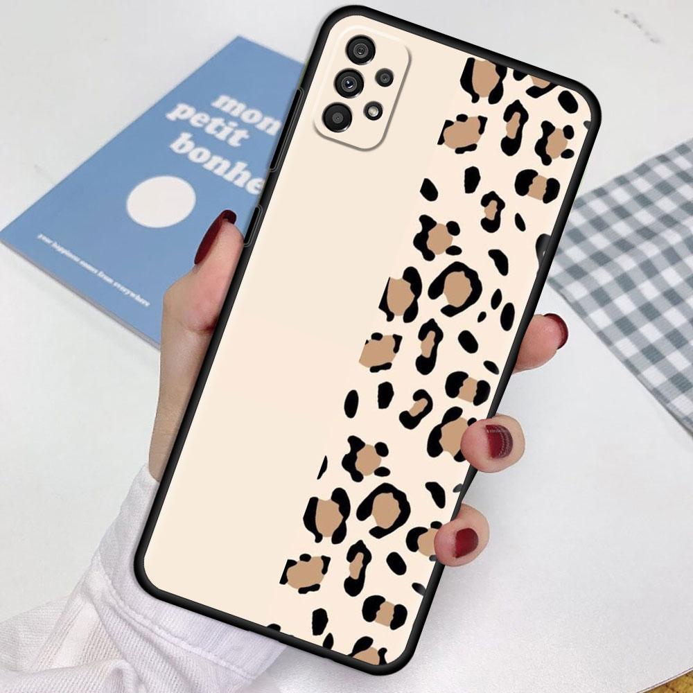 Skal För Samsung Galaxy A52 A12 A51 A32 A21s A71 A53 A13 A32 A72 A31 A33 A22 A03 A41 Telefonskal Mode Leopardmönster