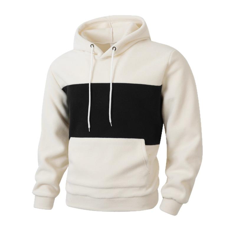 New Autumn and Winter Men's Fashionable Color-blocking Sweatshirt Casual Hoodie