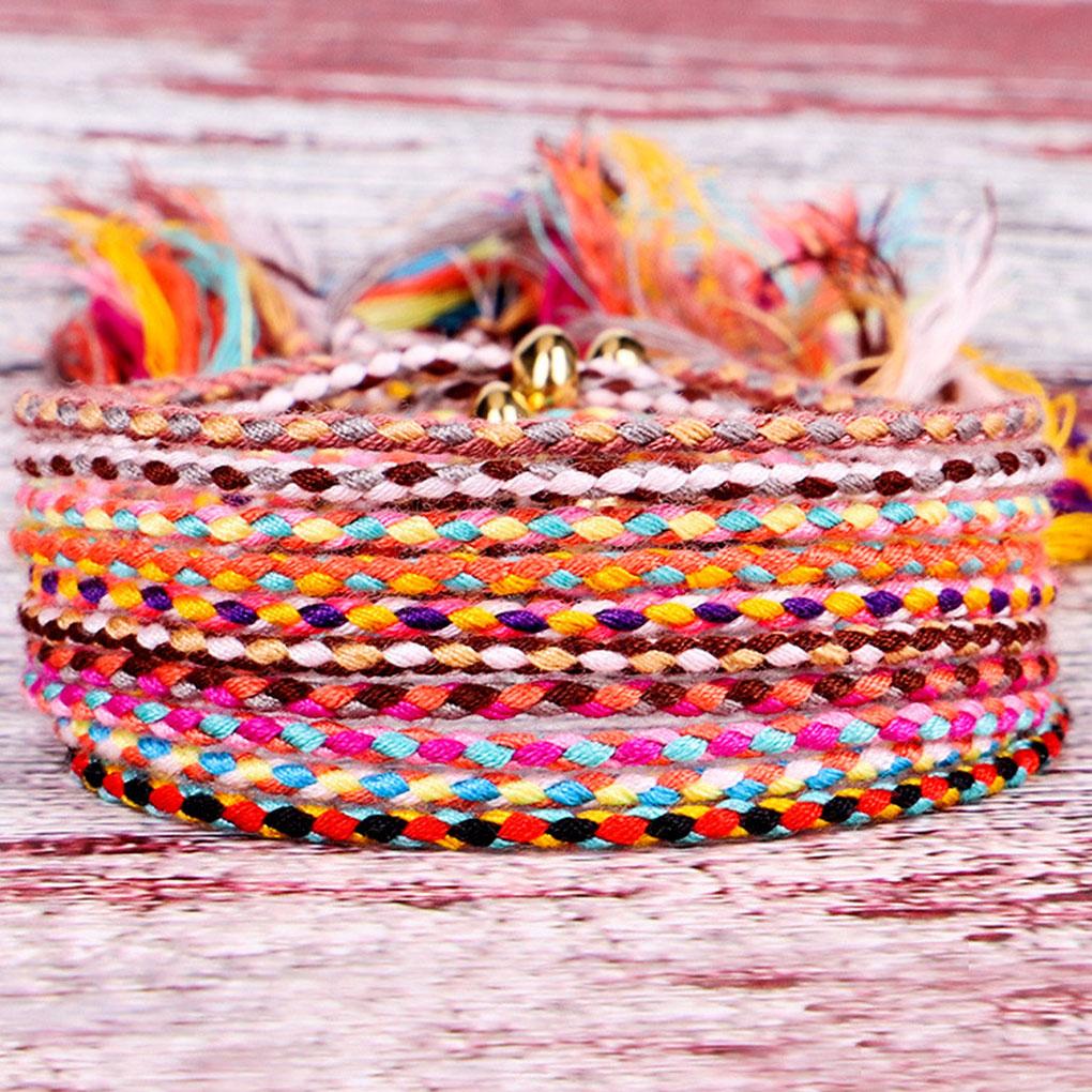 Braided Bracelet Fashion Decor Accessory Jewelry Accessories Adjustable Thread Bracelets with Fringe Decors Birthday Gift