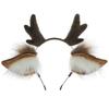Plüsch-Rentier-Stirnband, Weihnachts-Geweih-Haarschmuck, Damenkosplay-Hirschkopfschmuck