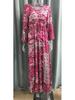 2023 Bohemian Style V-Neck Bell Sleeve High Waist Floral Vacation Dress for Women