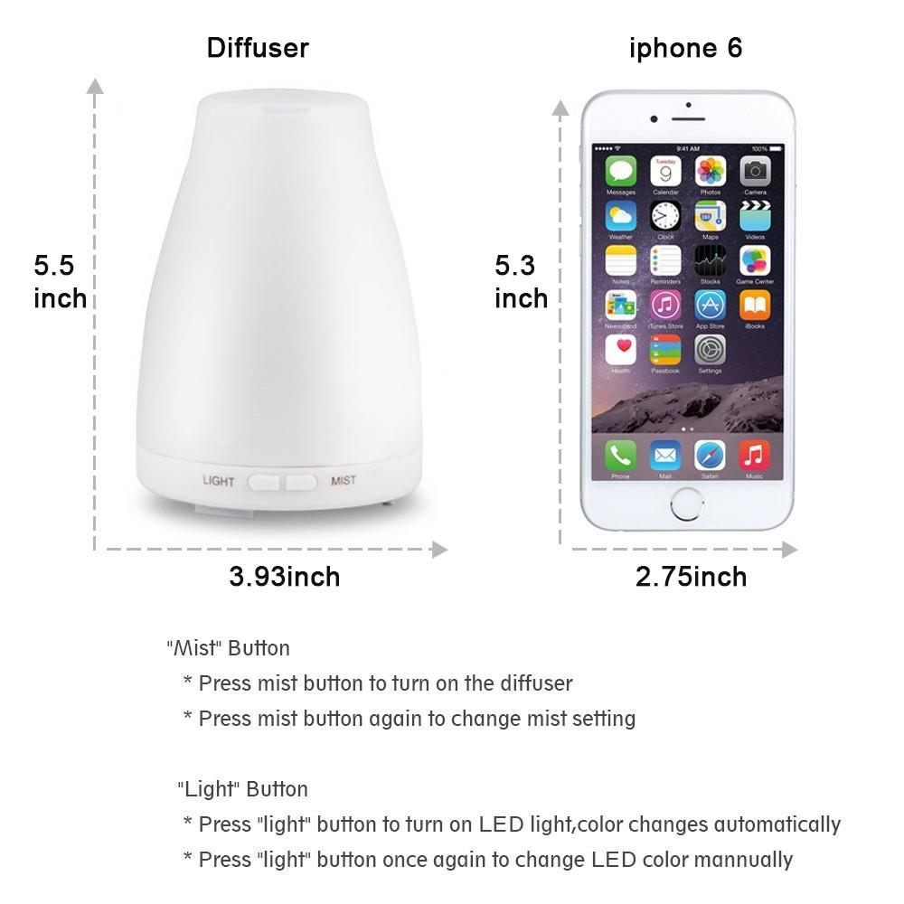 120ML Holzmaserung Ultraschall Aroma Diffusor und Luftbefeuchter für den Heimgebrauch
