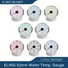 ELING 52mm Water Temp Meter 0-120℃/30-250℉ Temperature Gauge Indicator with 7 Colors Backlight for Boat Car Motorcycle 9-32V