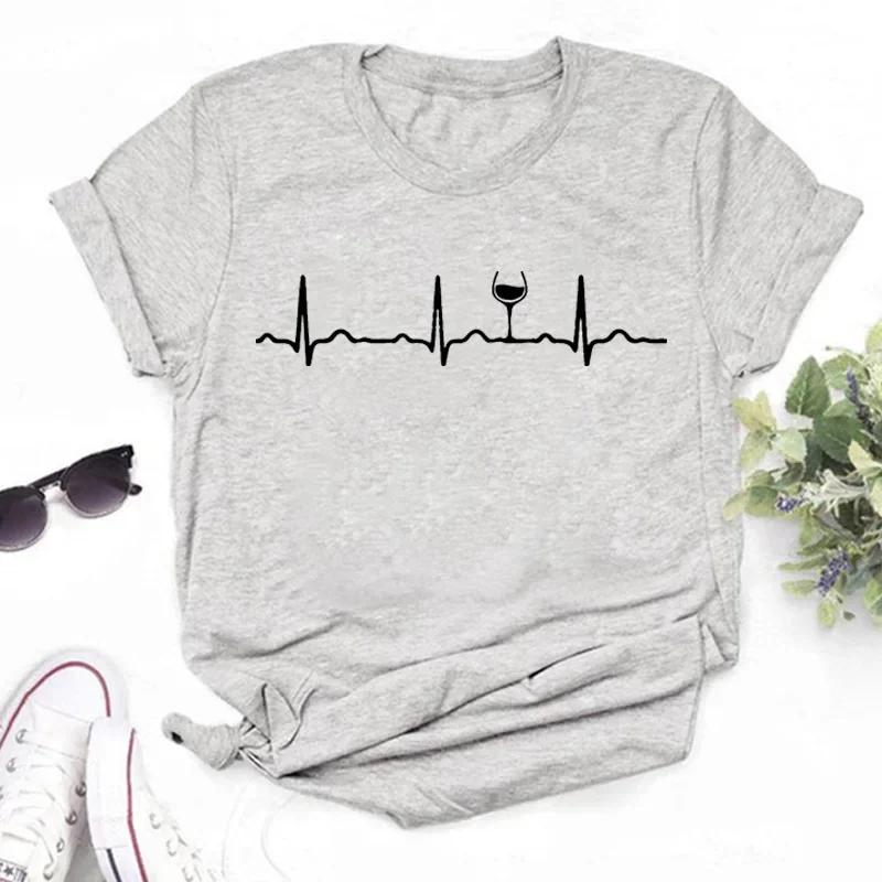 Casual T Shirts FeUnisex Black Tops Women Clothing Glasses Printed Tshirts Women Summer Shortsleeve Glass Funny