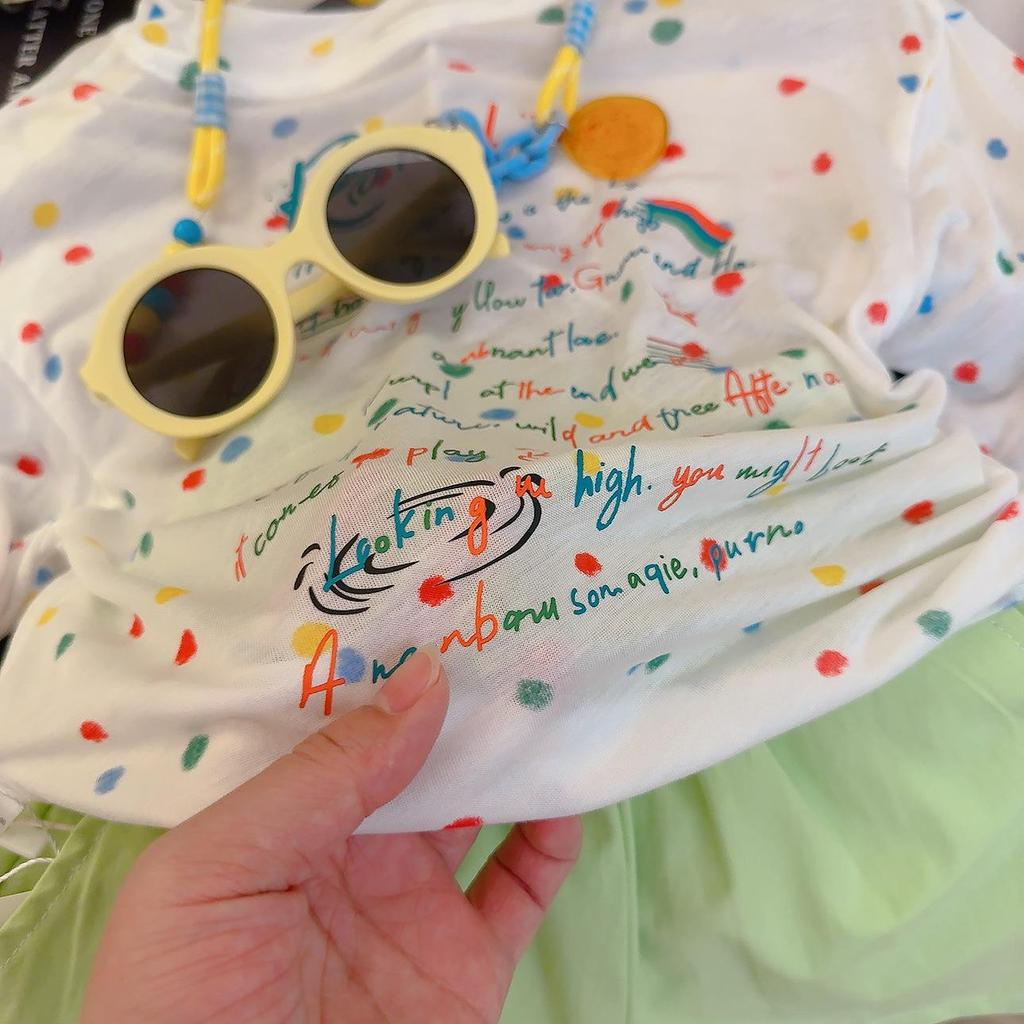 Kids' Colorful Polka Dot Light Long Sleeve Sun Protection T-Shirt Korean Style