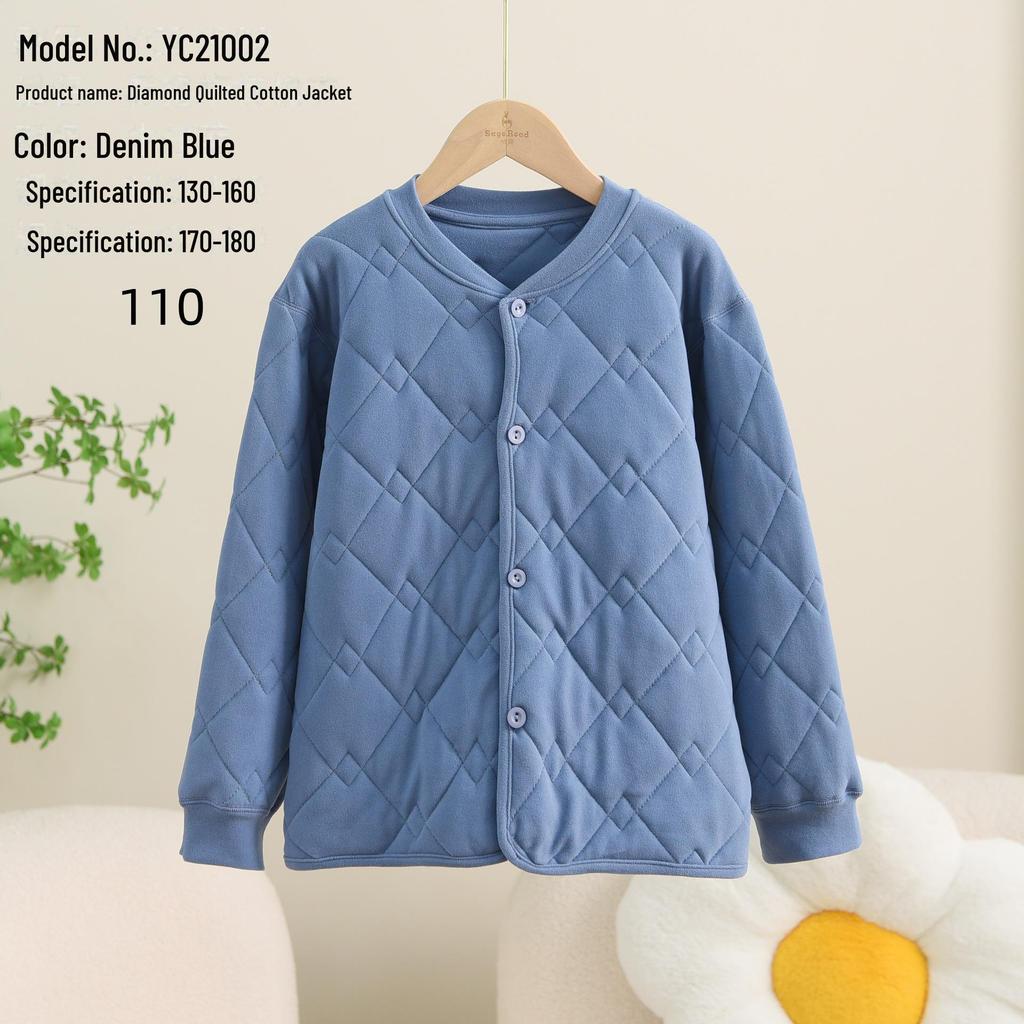 Children's Thermal Silk Quilted Coat with Magnetic Therapy, for Autumn/Winter