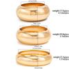 IngeSight.Z 3 Styles Punk Gold Color Smooth Wide Bangle Women Creative Hyperbole Round Geometric Bracelet Steampunk Jewelry Gift