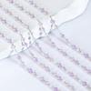 2Meters 1Meter Deep Purple Crystal Stone Beads Stainless Steel Chain DIY Necklace Bracelet Sweater Chain Jewelry Making Supplies