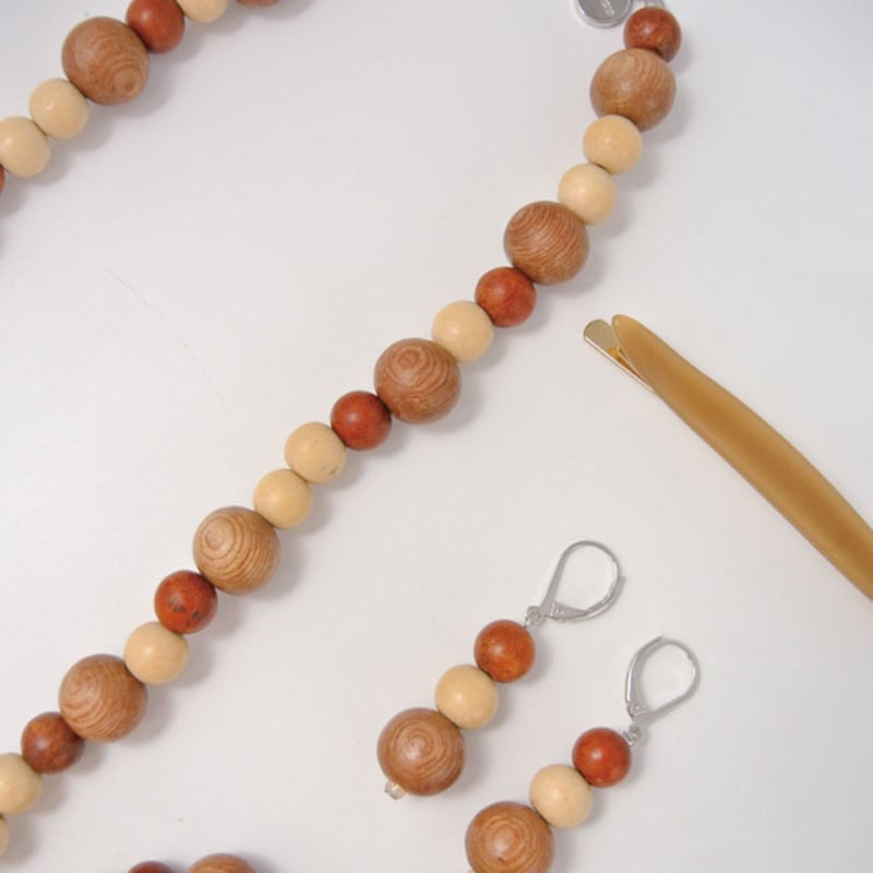 objet213 Bubble Bali Mood Wood Earrings