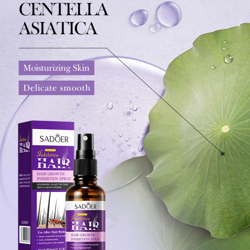 Spray inhibiteur de croissance des poils SADOER spray inhibiteur de poils des aisselles et des jambes