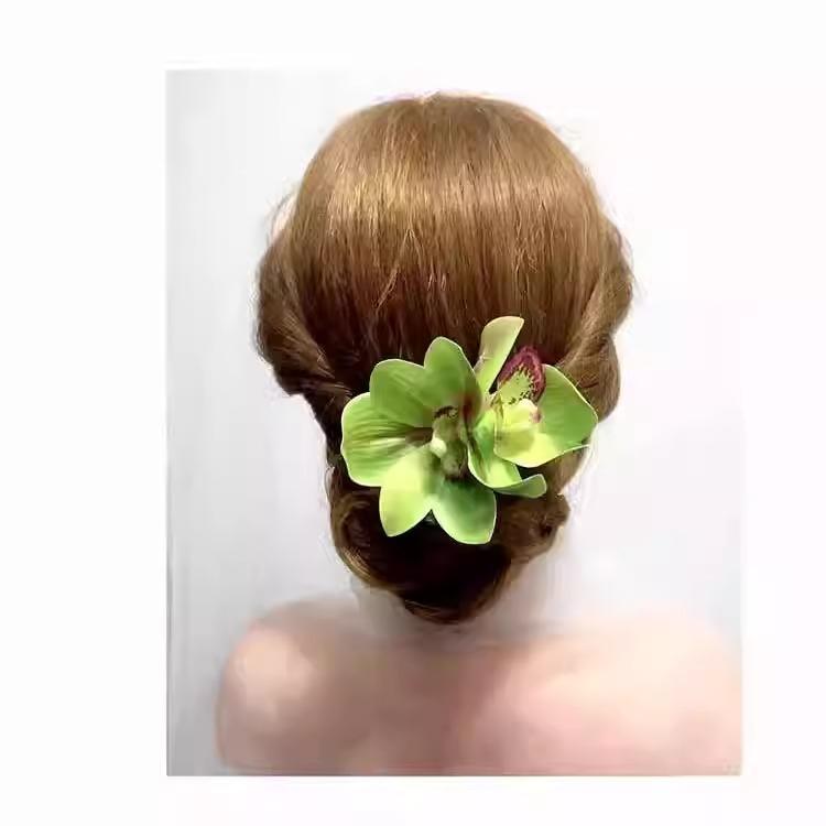 Thai Spicy Girl Hair Accessories Bohemian Style Orchid Flower Clip With Bangs Side Photo Headwear Female