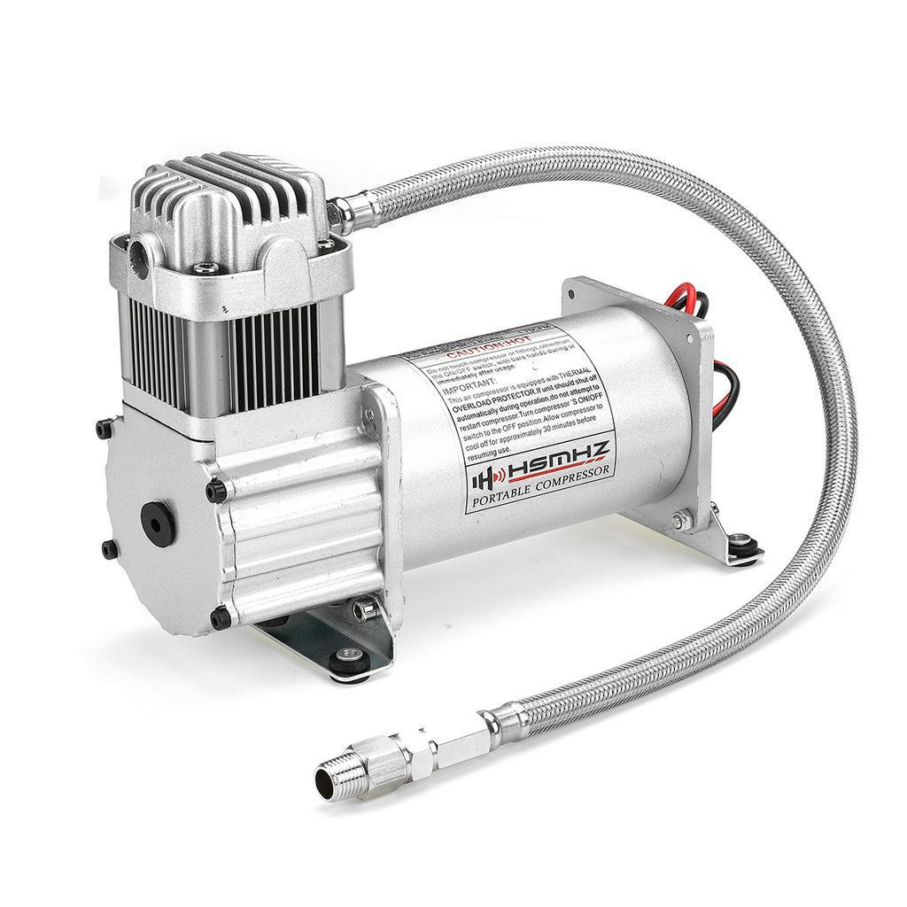 12V 150PSI 1/4" Furtun de schimb pentru mașină Kit compresor pentru suspensie pneumatică 1 set Argintiu