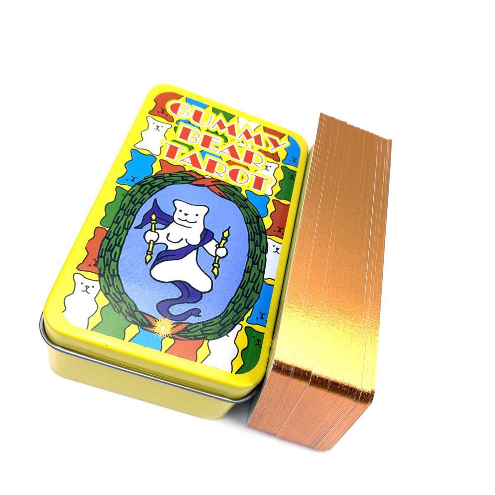 Gummy Bear Tarot Cards Metal Box With Colorful Foil Edges For Tarot Enthusiasts