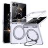 Matte Magnetic Phone Case For Samsung Z Flip 8 7 Flip8 Flip7 5G 360 Rotating Kickstand For Magsafe Hinge Full Protection Cover
