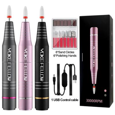 Elektrischer Nagelbohrer, 30.000 U/min, professionelles elektrisches Nagelfeilen-Set für Acryl-Gelnägel, Maniküre, Pediküre, Heimgebrauch