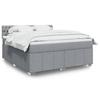 VidaXL Slat Bed Base with Mattress Light Grey 180x200cm Fabric 3287154