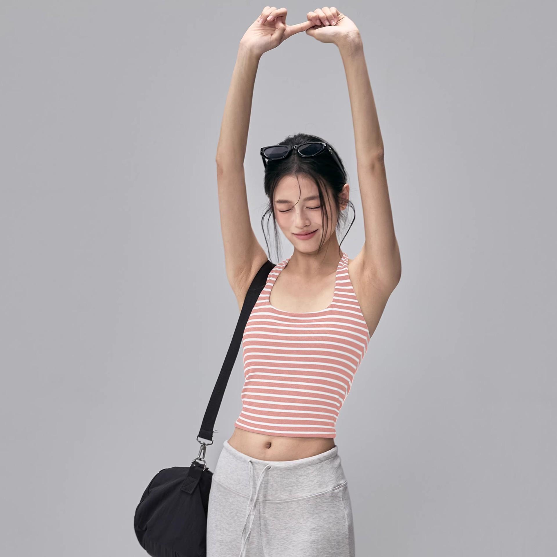 

Yoga clothes, vest hanging neck, beautiful back, thin moving underwear, running pilates training bra, fitness clothes new XL