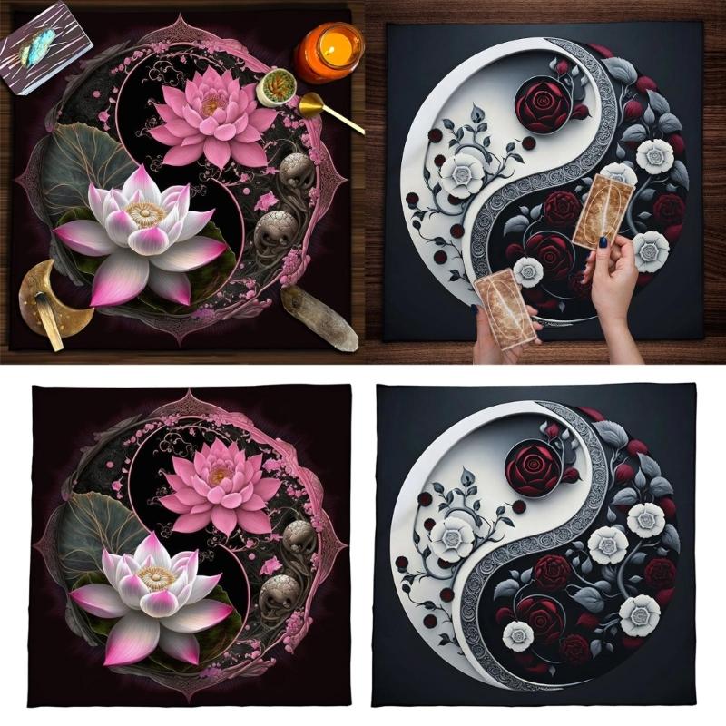 Divinations Tablecloth Flower TaiChi Astrologys Tarots Tablecloth Altars Cloth