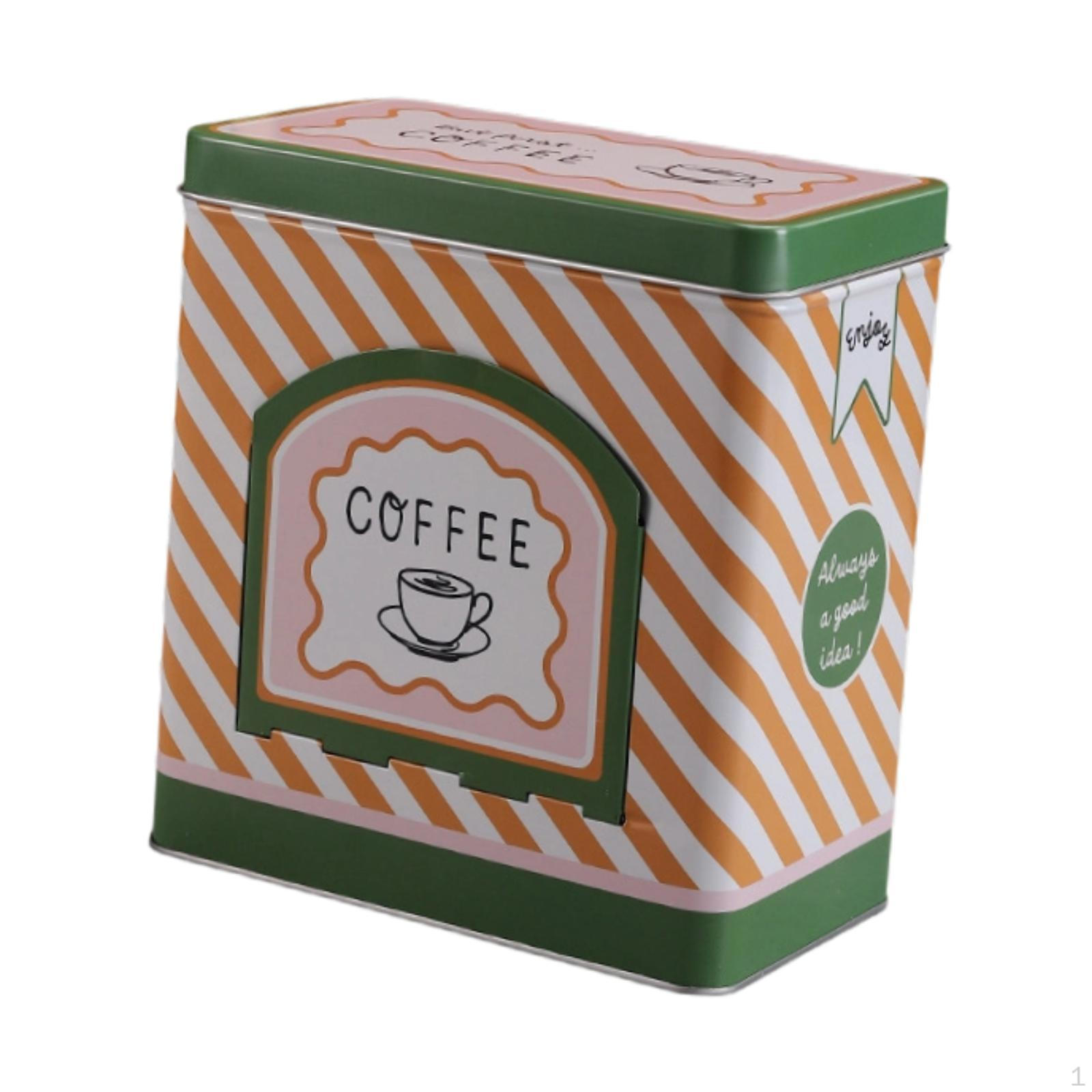 

Box Dispenser Multifunction Metal Retro Style Storage Canister Jar for Household Living Style F