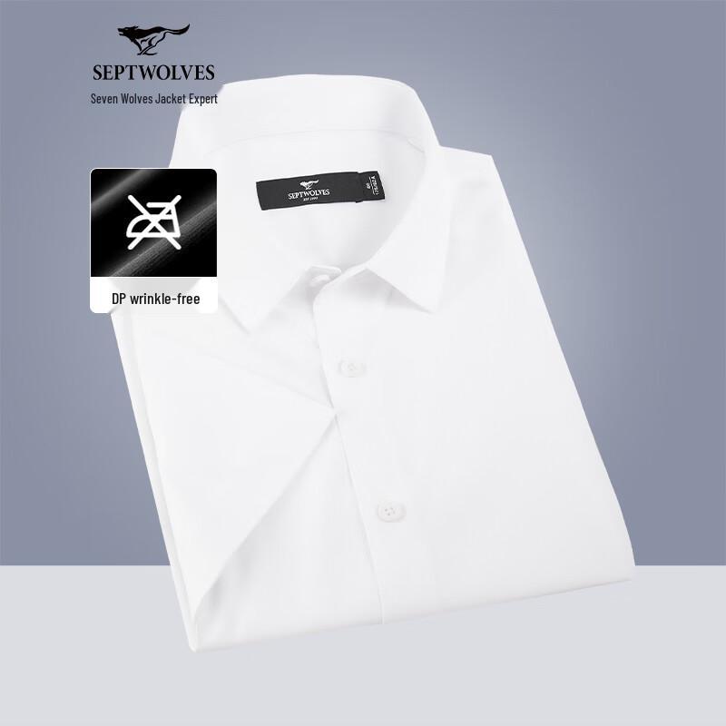 Septwolves Men s Short Sleeve Business Non-Iron Shirt 175/92A