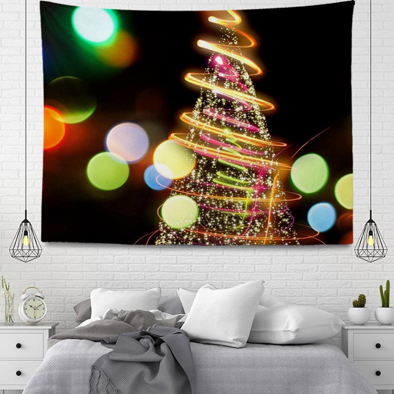 Seria wiszących gobelinów z tkaniny w stylu bożonarodzeniowym