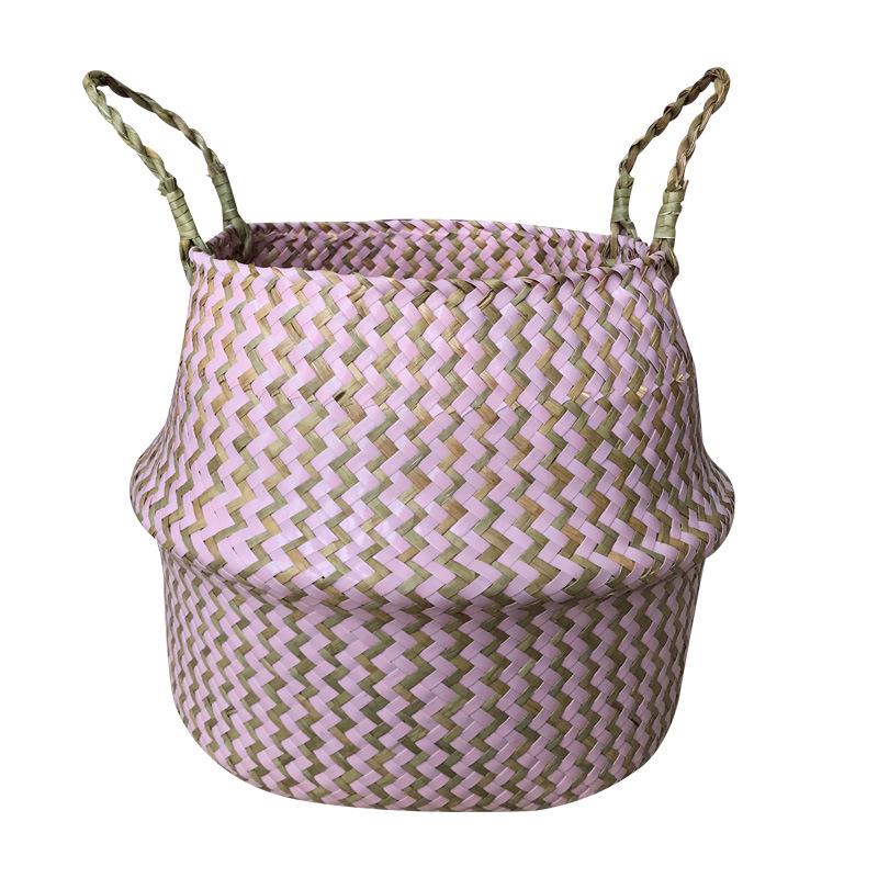Mid-Autumn Festival Cattail Weave Handmade Plant Fiber Flower Pot