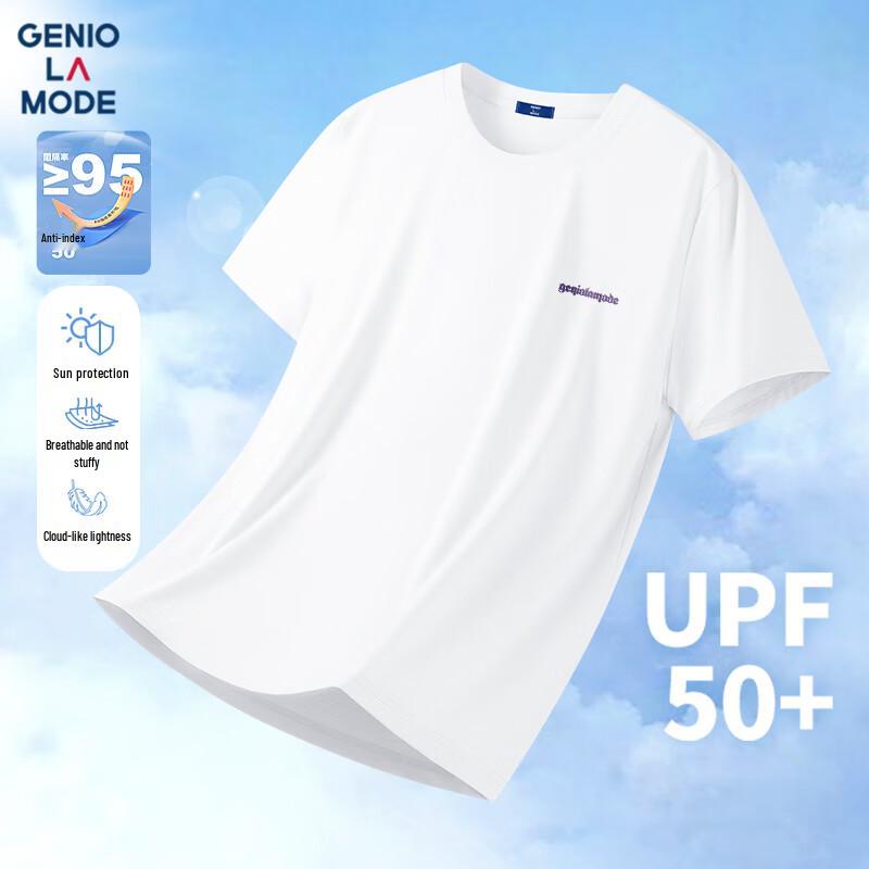 GENIOLAMODE Men s Ice Silk Print T-Shirt L