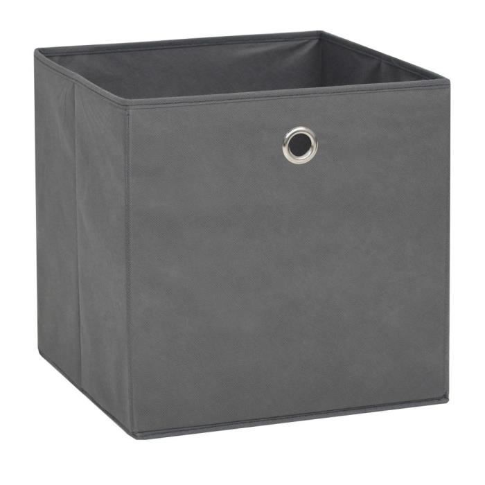 Boîte de rangement - vidaXL - 10 pcs - Tissu non-tissé - 32x32x32 cm - Gris