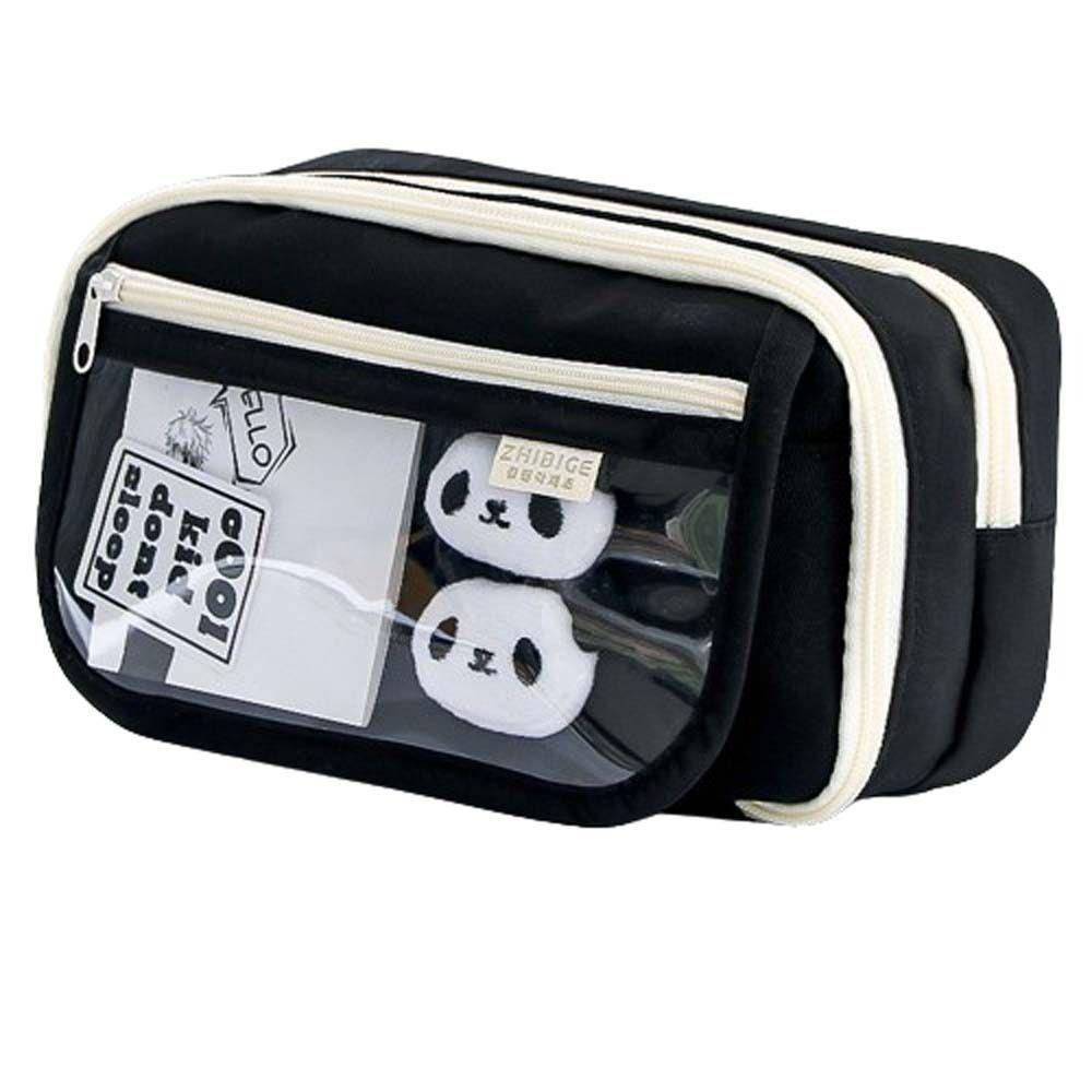 

Большая вместимость пеналов Panda многофункциональный с передним карманом мультяшный пенал Panda портативная сумка для хранения канцелярских принадлежностей