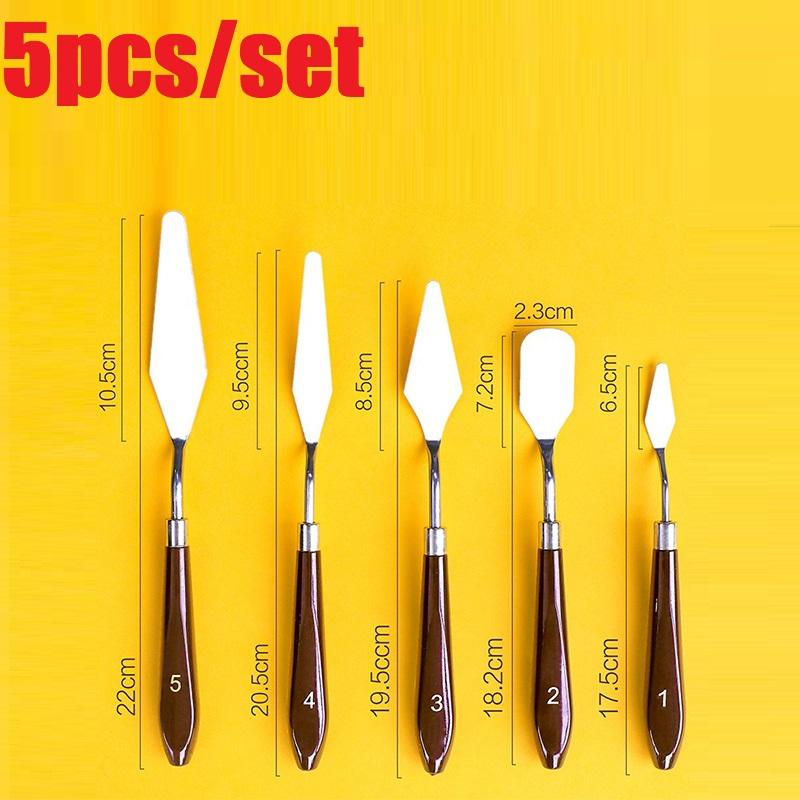 For Artists Paint Spatula Set Oil Painting Knife Texture Painting Color Mixing Scraper Acrylic Gouache Drawing Tool MSCTYJ02