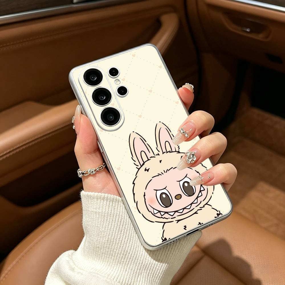 Cute-Labubus Clear Phone Case for Samsung S25, S24, S21, S22, S23, S30, Ultra, S20, Plus, FE, Lite
