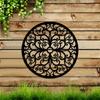 1pc Vintage Rustic Farmhouse Metal Wall Art Medallion Scroll Design for Living Room Bedroom Indoor Decor