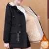 Winter Loose Hooded Thicken Fleece Lined Parkas Warm Casual Trenchcoat Korean Mid-length Coat Windbreaker Snow Jackets Outwear