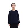 Uniqlo × Anya Hindmarch Collaboration FW23 Premium Lambswool Crewneck Sweater Women sweater Navy-Blue 468868-69