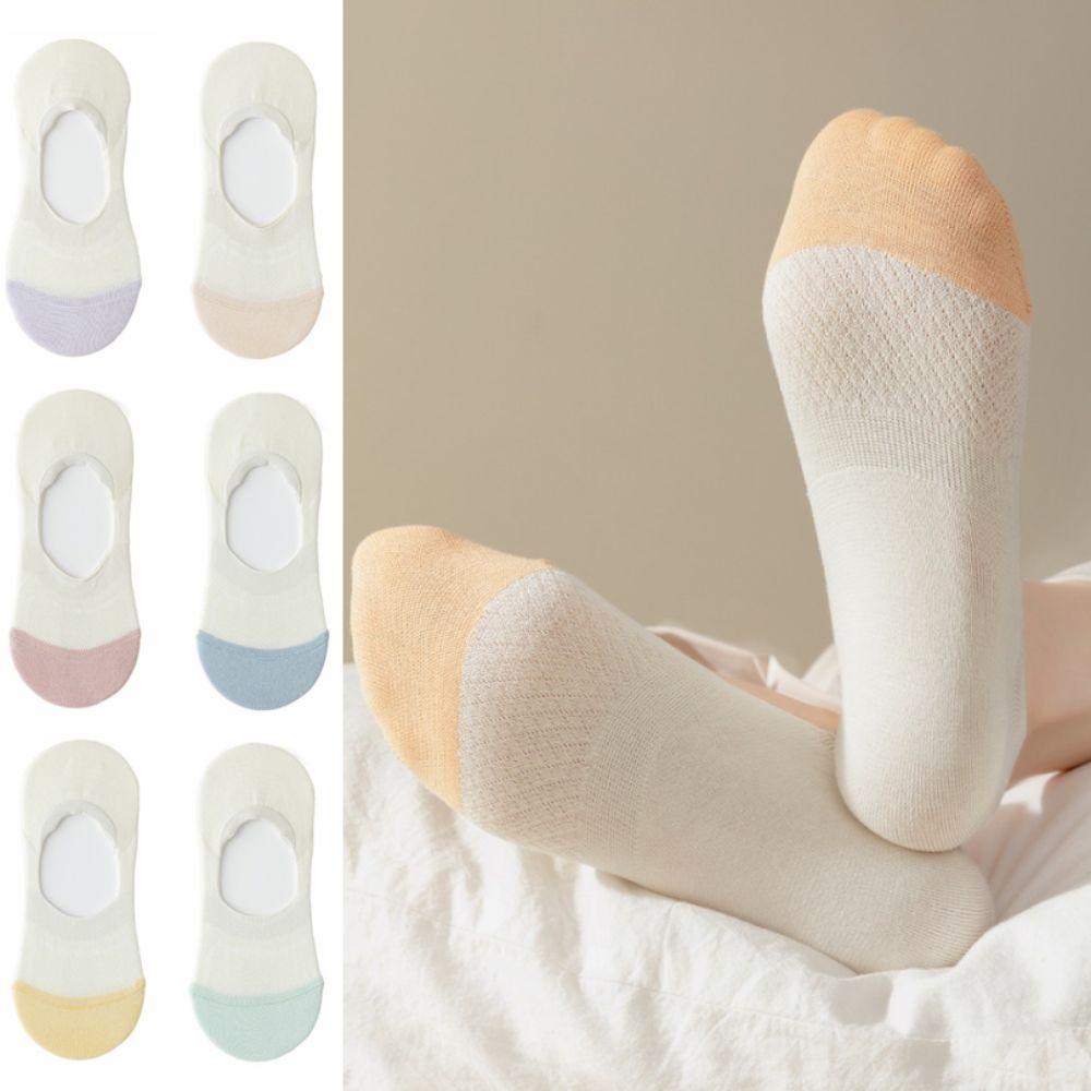 7Pairs Low Cut Short Invisible Socks Non-slip Summer Socks Women Mesh Boat Socks  Sports
