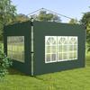 Gazebo Side Panels, Sides Replacement with Window for 3x3(m) or 3x4m Pop Up Gazebo, 2 Pack, Green