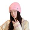 Men's and Women's Knitted Hats with Fleece on The Street Warm and Ear Protecting Versatile and Simple Couple Woolen Cold Hats  New Style