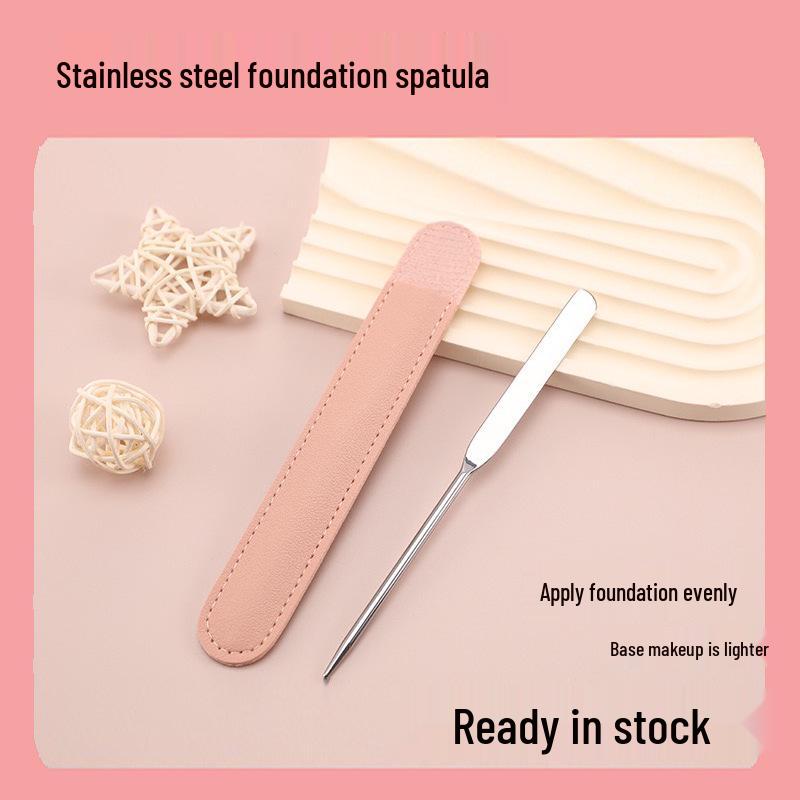 Stainless Steel Makeup Mixing Spatula for Concealer, Foundation, & Blush.