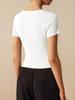 Damen Rippstrick Cropped Cardigan Kurzarm Knopfleiste Figurbetont Pullover Top