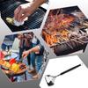 BBQ Grill Brush Stainless Steel Barbecue Grill Brush Cleaner For Outdoor Scraper Grilling Accessories Ergonomic Lightweight