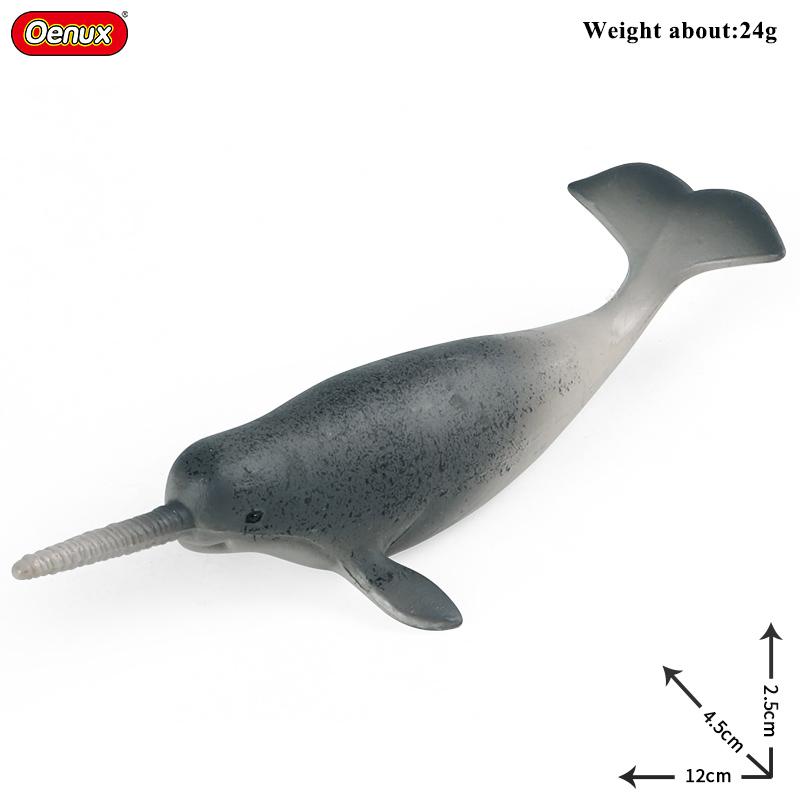 Oenux Ocean Animals Action Figures Sealife Shark Whare Megalodon Model Figurines PVC Home Decoration Kid Cognitive Education Toy